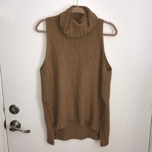 Mustard Gold Sweater Vest W/ Side Zippers